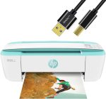 NEEGO HP DeskJet Wireless Color Inkjet Printer All-in-One with LCD Display - Print Scan Copy and Mobile Printing Ultra Compact 6 ft Printer Cable